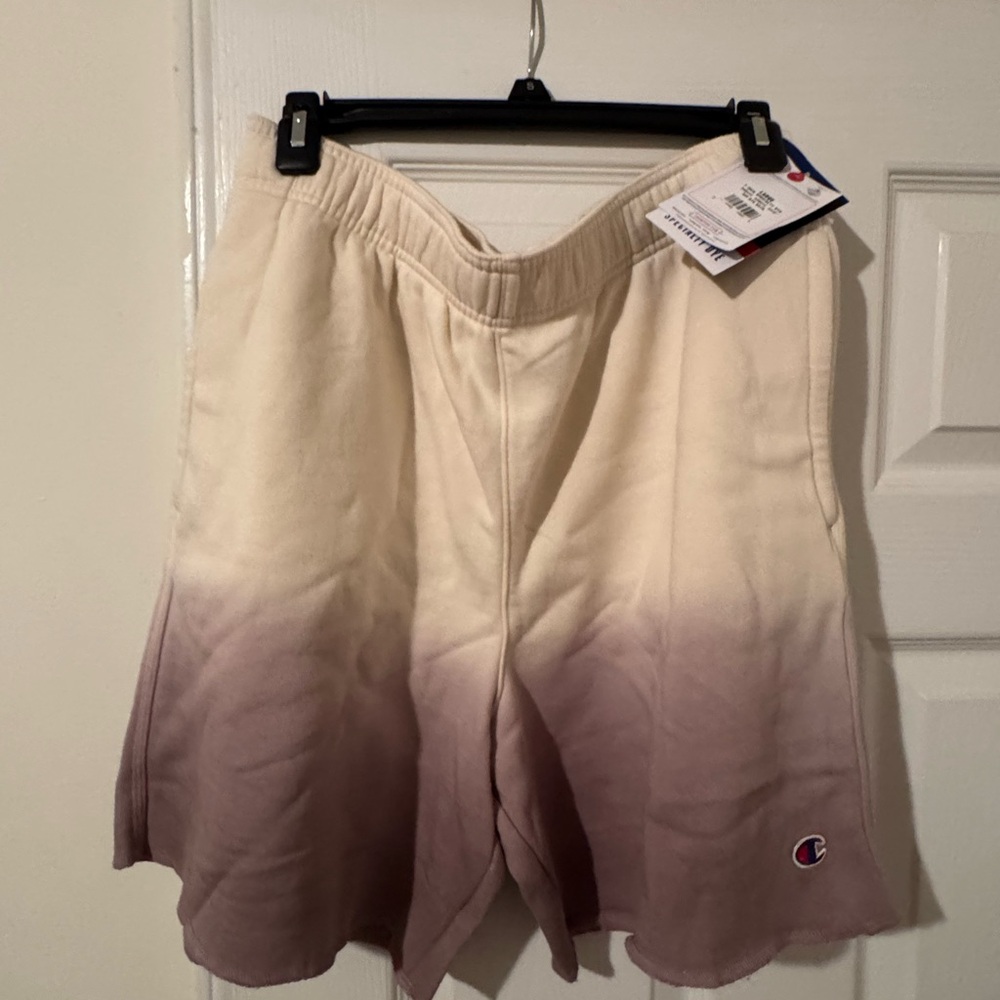 Champion Ombre Shorts - Cream and Purple